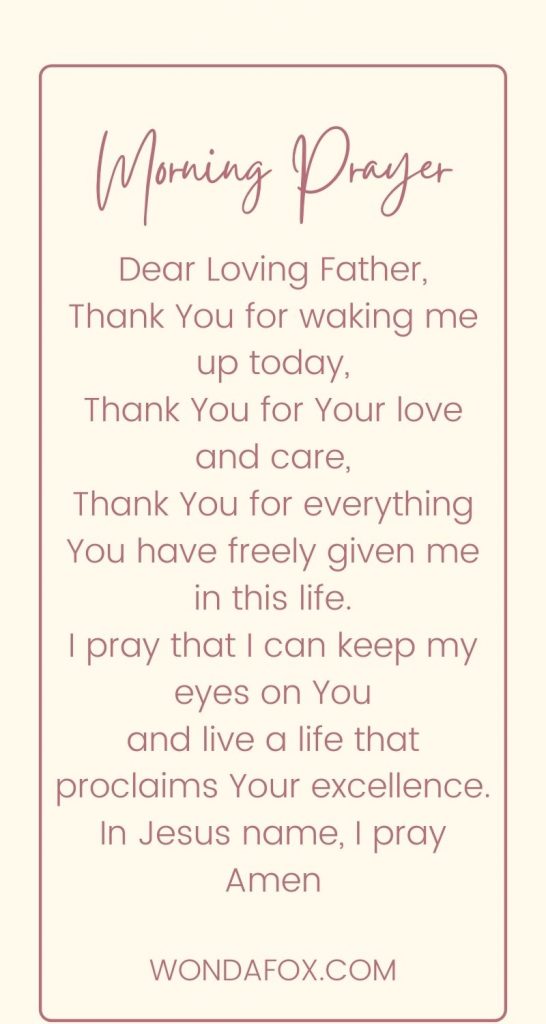 morning prayer