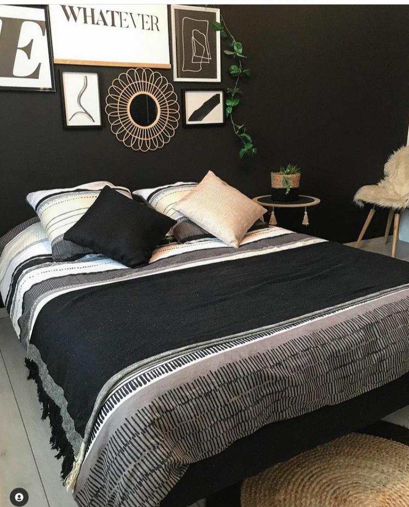 designing a black bedroom