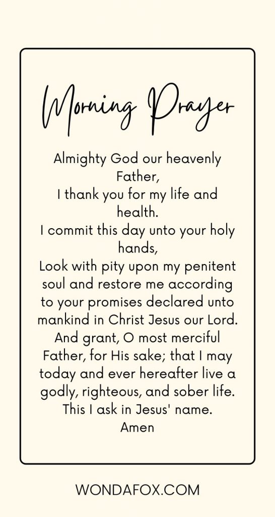 morning prayer