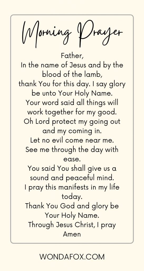 morning prayer