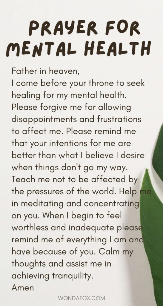  Prayer for mental health 