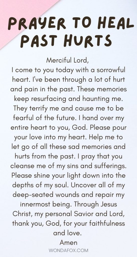  Prayer to heal past hurts 