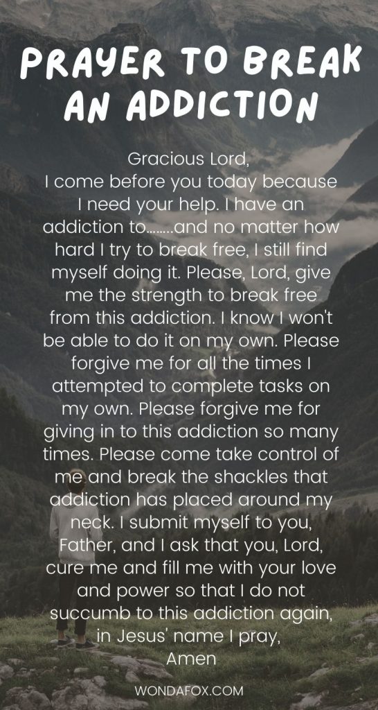 prayer to break an addiction