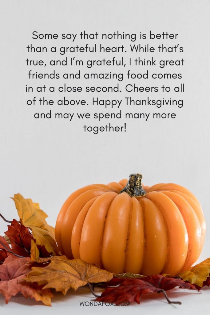 Some say that nothing is better than a grateful heart. While that’s true, and I’m grateful, I think great friends and amazing food comes in at a close second. Cheers to all of the above. Happy Thanksgiving and may we spend many more together