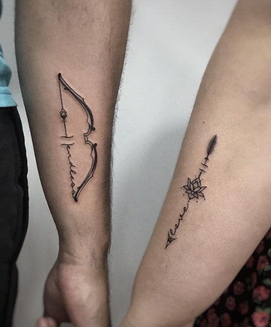  Bow and arrow tattoo