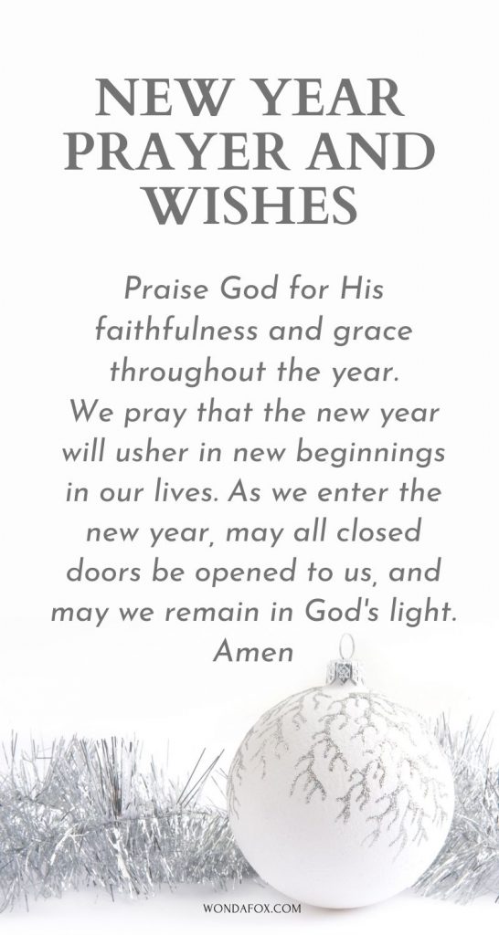 New year prayer and wishes