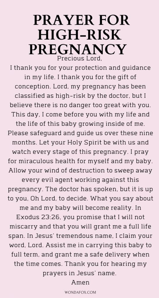  Prayer for high-risk pregnancy 