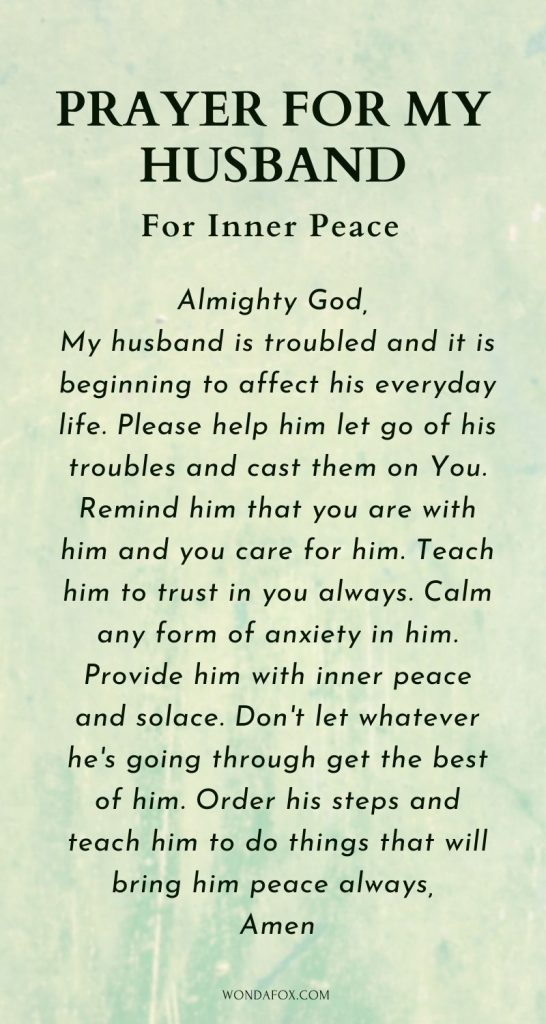 Prayer for inner peace