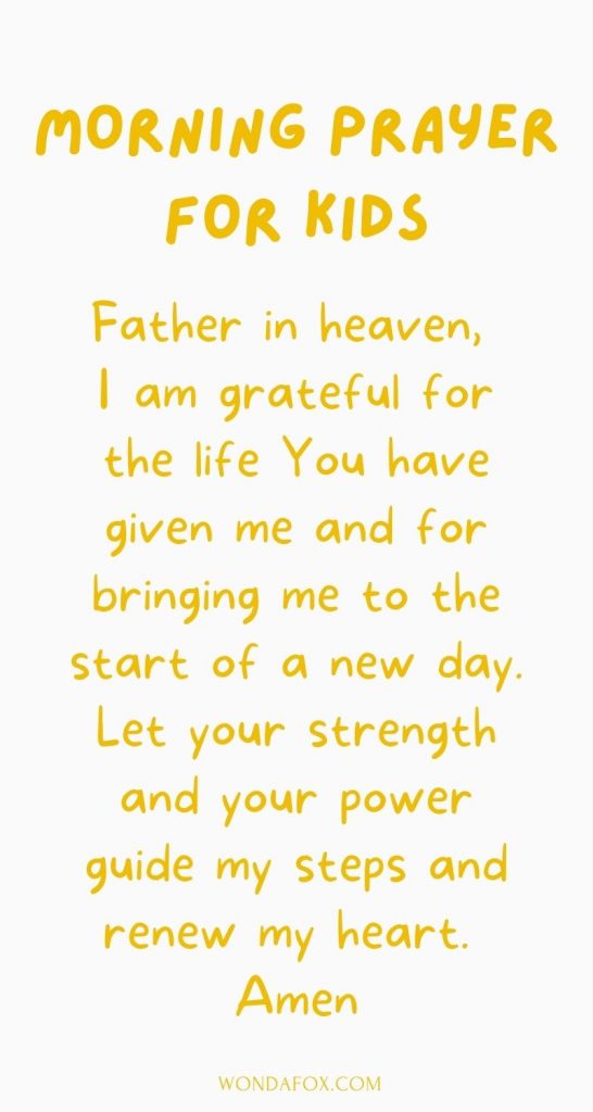 Father Almighty, thank you for this wonderful day. Throughout the day, grant me Your protection, peace, and grace, in the mighty name of Jesus. Amen