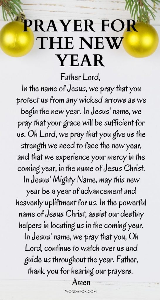 New year prayer for protection