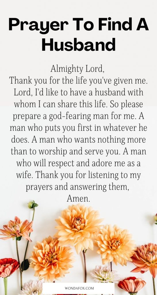 Prayer to find a husband