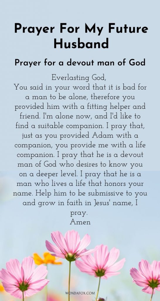 Prayer for a devout man of God