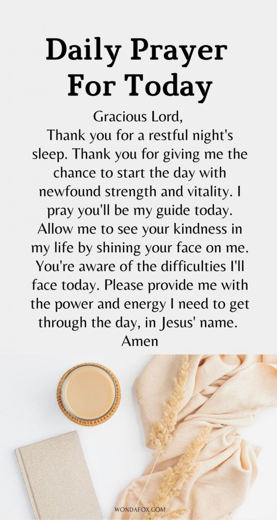 Daily prayers for today