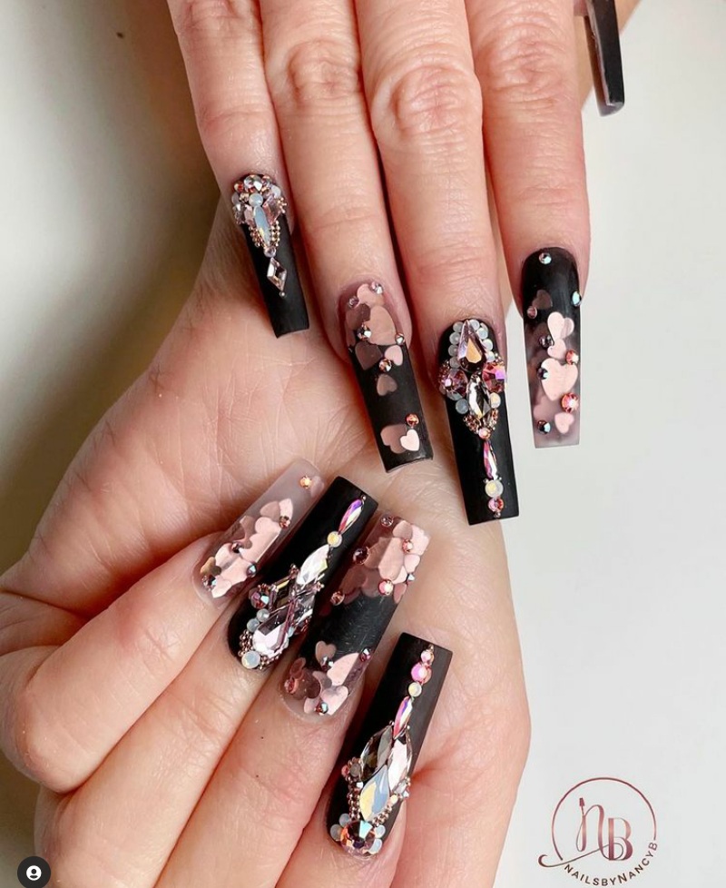 Lovely Black Nails Ideas