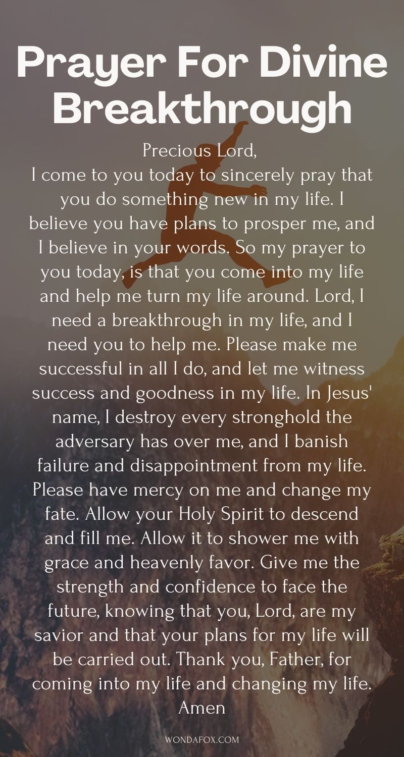 prayer for divine breakthrough
