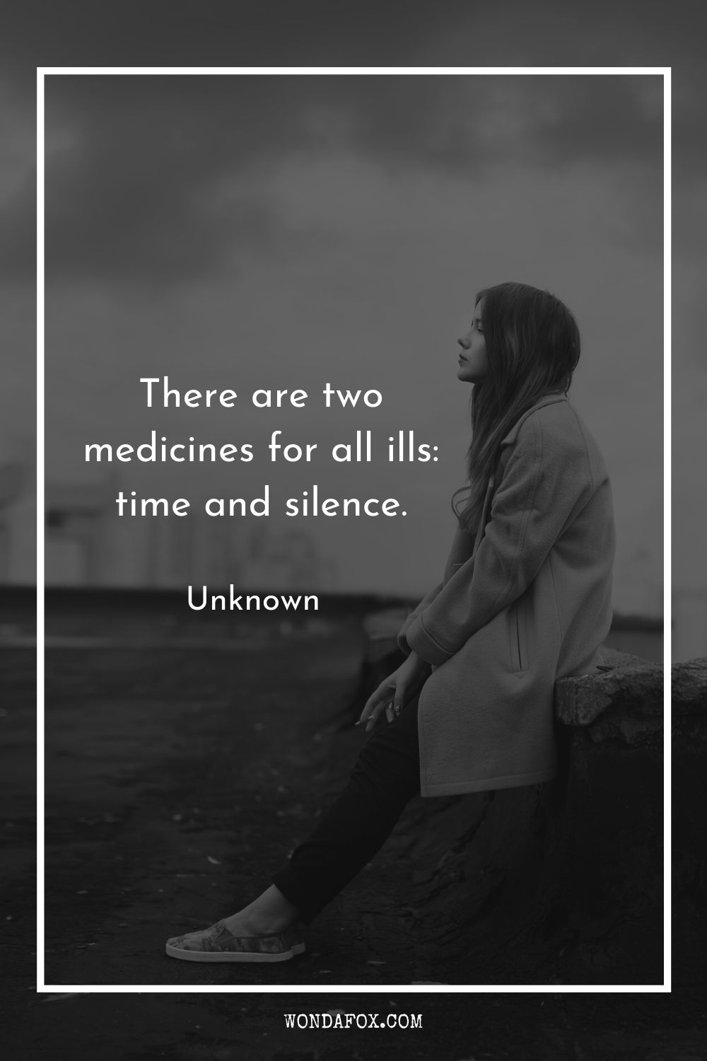 There are two medicines for all ills: time and silence.