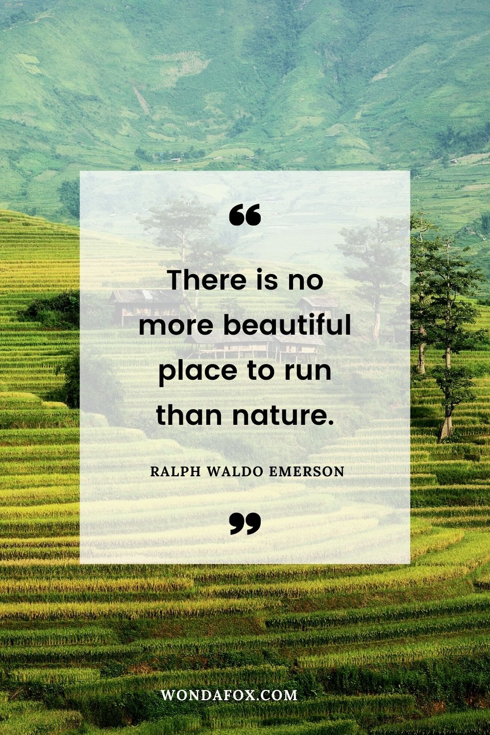 There is no more beautiful place to run than nature.