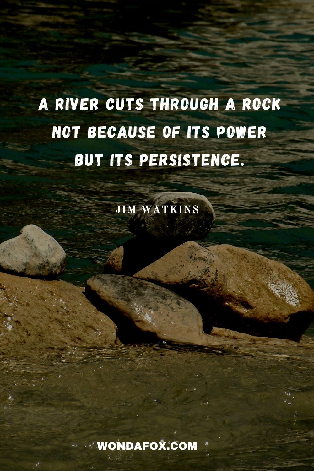 A river cuts through a rock not because of its power but its persistence.