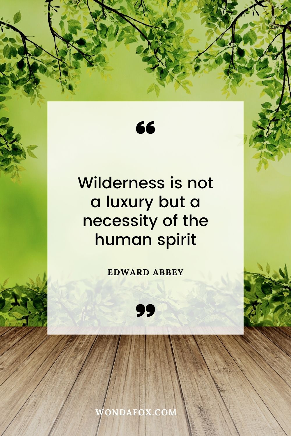 Wilderness is not a luxury but a necessity of the human spirit Best Nature Quotes