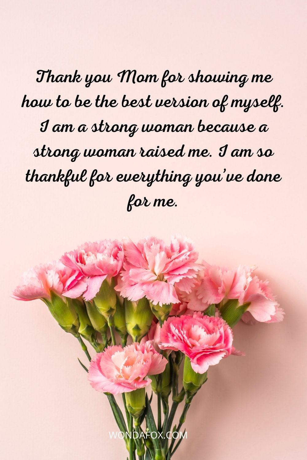 Thank you Mom for showing me how to be the best version of myself. I am a strong woman because a strong woman raised me. I am so thankful for everything you’ve done for me.