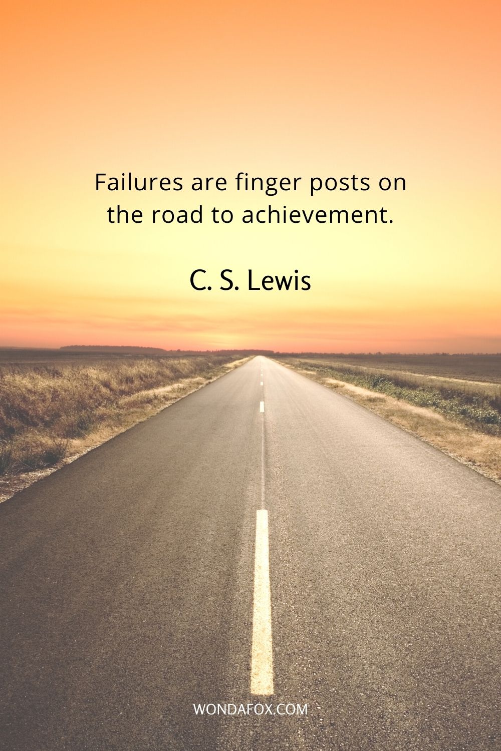 Failures are finger posts on the road to achievement.