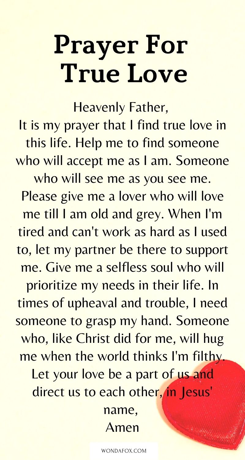 Prayer for true love