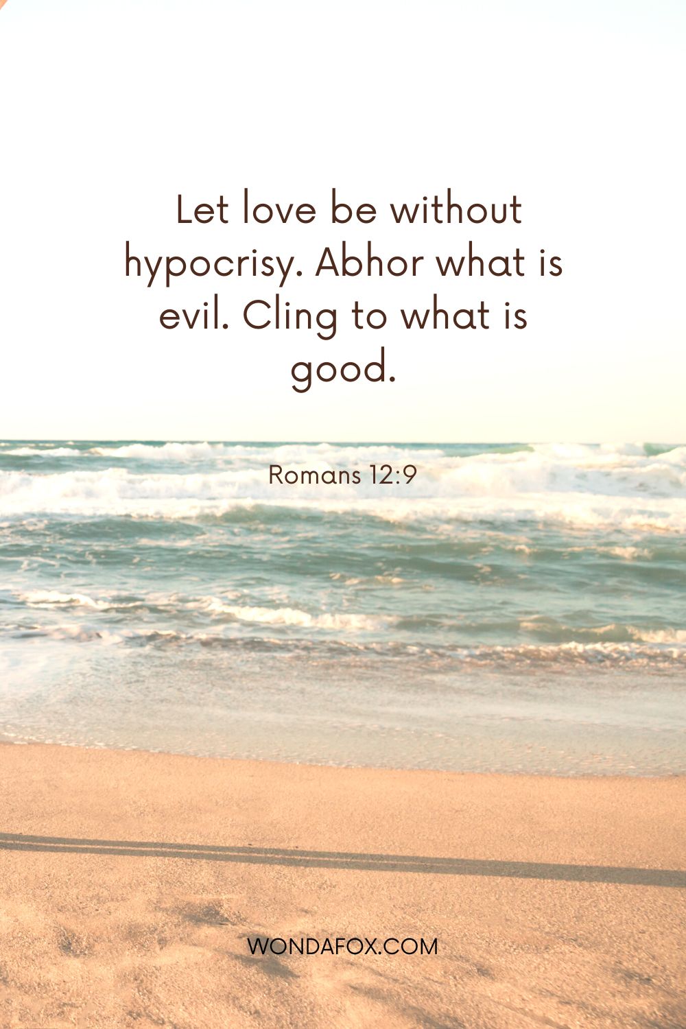  Let love be without hypocrisy. Abhor what is evil. Cling to what is good. Bible Verses About Hatred