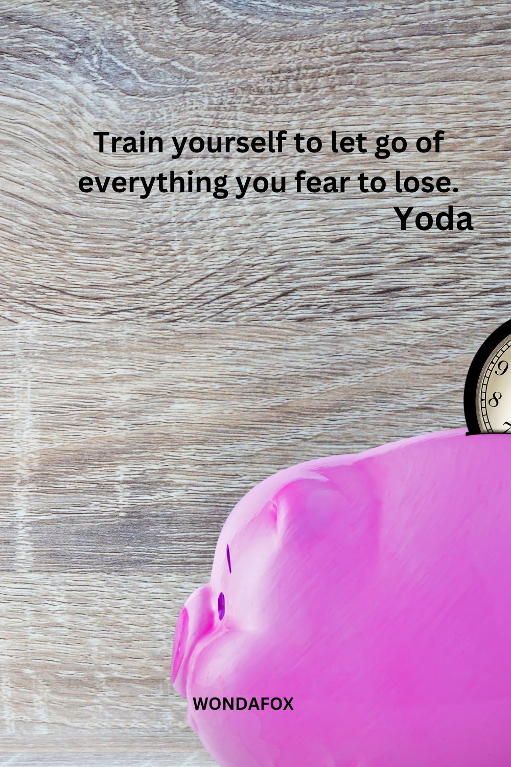 Train yourself to let go of everything you fear to lose.
Yoda