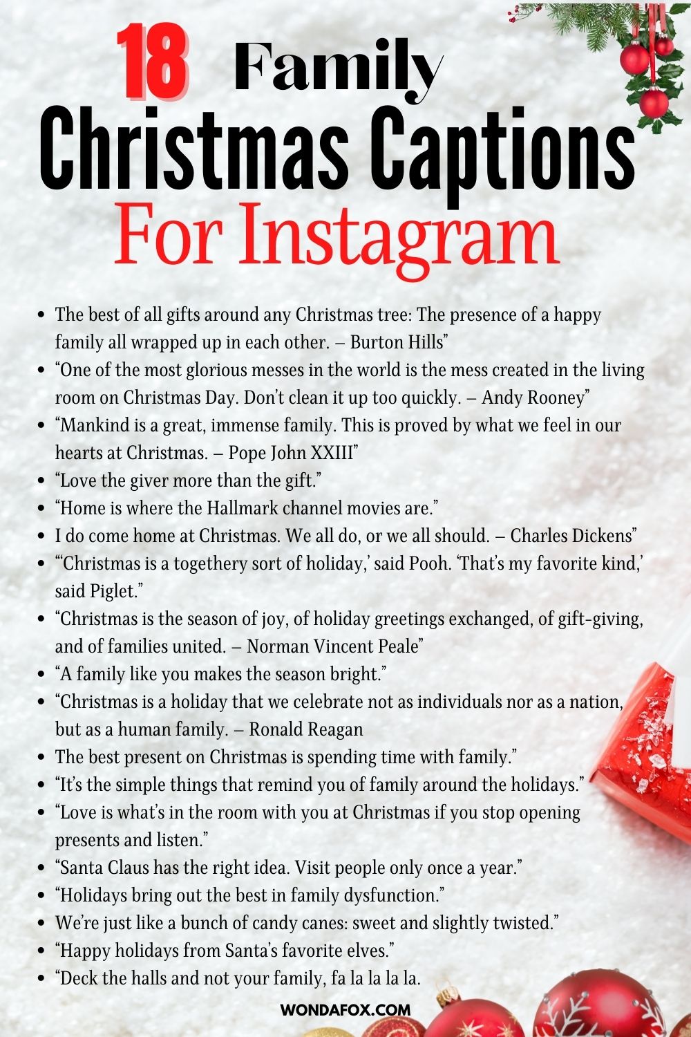 Family Christmas Captions For Instagram