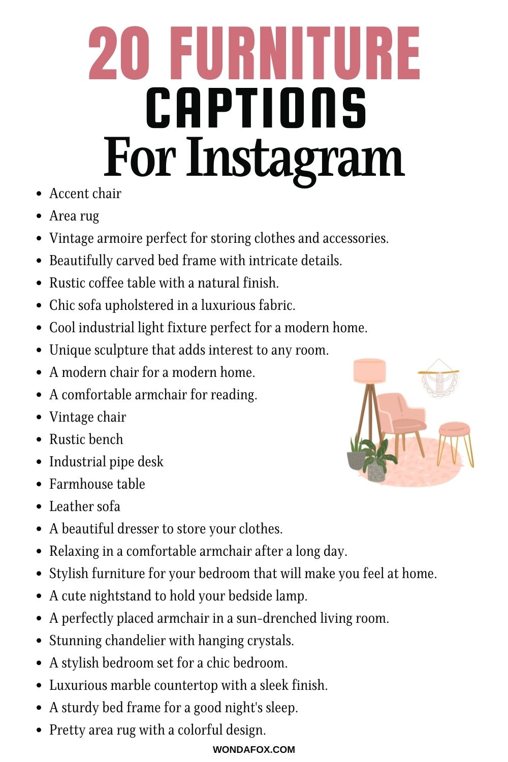 250 Home Decor Captions For Instagram - Wondafox