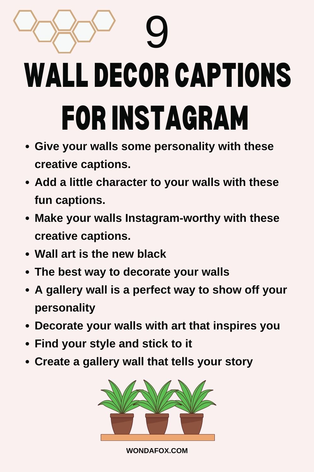 Wall Home Decor Captions For Instagram