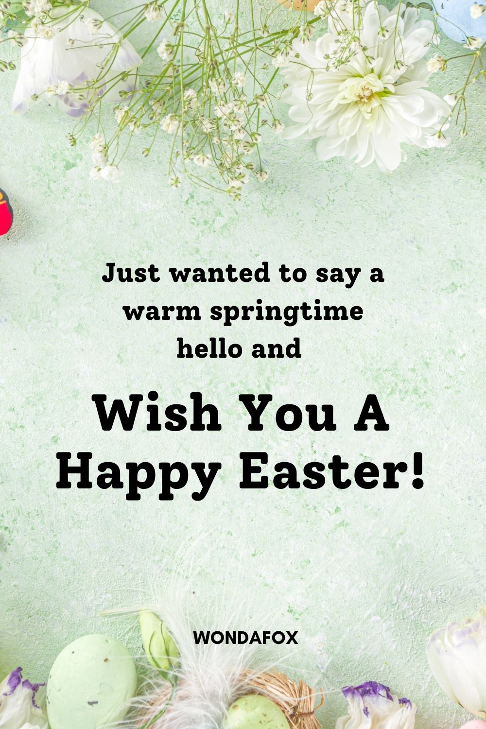 Just wanted to say a warm springtime hello and wish you a happy Easter!