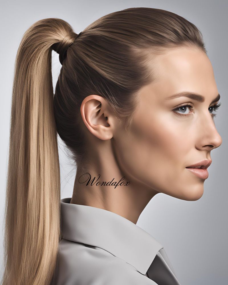 Sleek high ponytail